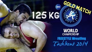 Gold Match - Freestyle Wrestling 125 kg - K. GHASEMI (IRI) vs T. AKGUL (TUR) - Tashkent 2014