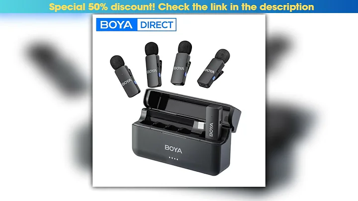 BOYA BYV4 Wireless Lavalier Microphone for iPhone 1516 Series Type C Smartphone 4Channel Lapel Mic