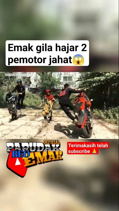 Emak Gila vs 2 Pemotor Jahat😱 #emak #supermotah #barudakemak #ipenghanafi