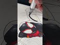 Drawing miles morales from spiderman across the spider  verse with poscacopic markers shorts