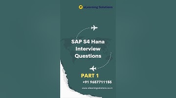 SAP S4 HANA Interview Question Part 1
