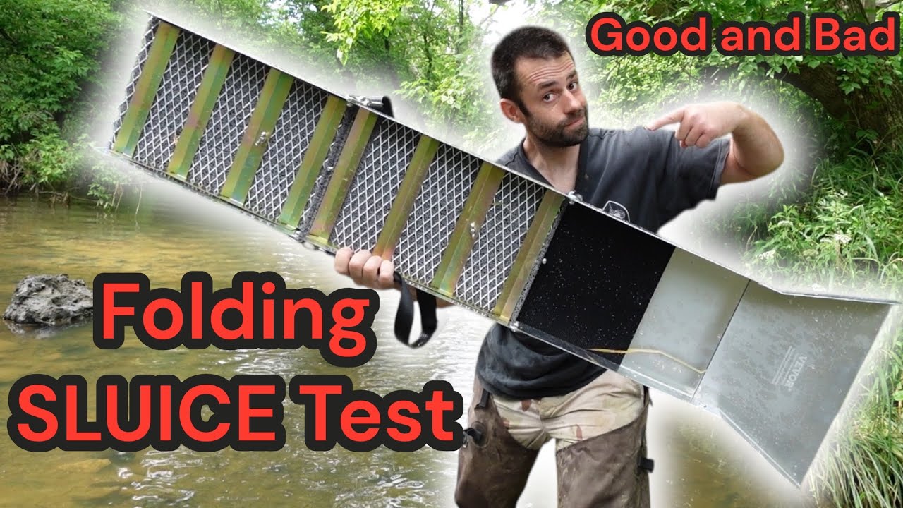 50 inch Folding Sluice Box test on Glacial Gold. 