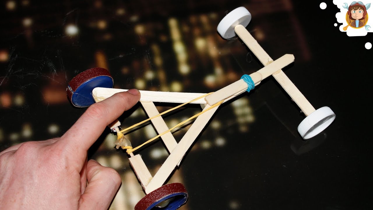 How To Make A Rubber Band Powered Car Homemade Toy YouTube 38512 Hot Sex Picture