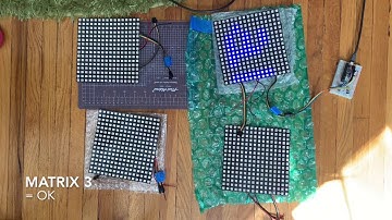 Dotstar Matrix each plugged to power individually