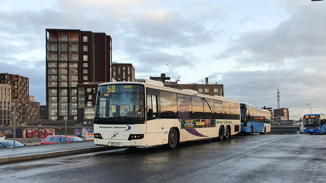Amazing Volvo 8700LE PL 812 ZF Ecomat, line 50 Sompasaari-Ilmalan asema, Helsinki