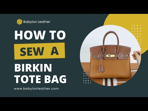 BABYLON™ Birkin Tote Bag DIY Leather Handbag Kit - Orange / L