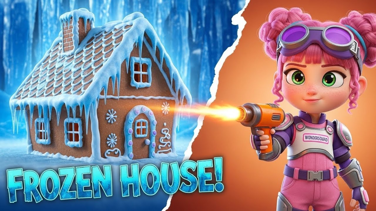 FROZEN GINGERBREAD HOUSE RESCUE! 🏠 Christmas Ice Storm Disaster | WonderSquad