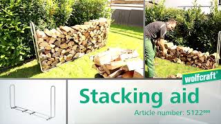 Stacking Aid for Firewood: Size-adjustable firewood store