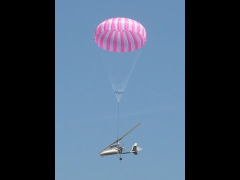 Gyrocopter parachute rescue system or ballistic recovery system [BRS]