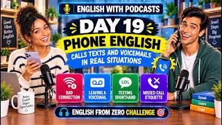 Day 19 - Phone English | Calls Texts and Voicemails in Real Situations | English From Zero News