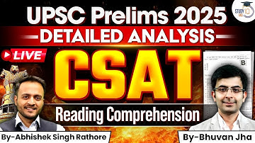 UPSC Prelims 2025 CSAT Paper Analysis Live Discussion | CSAT Prelims 2025 Paper Solution | STUDYIQ