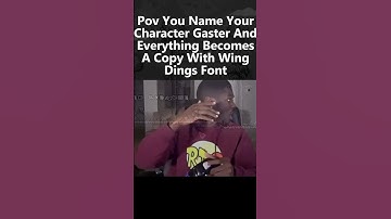 Pov You Name Your Character Gaster And Everything Becomes A Copy With Wing Dings Font #gaster #copy