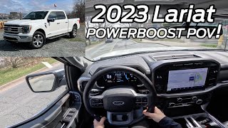 2023 Ford F-150 Lariat POWERBOOST Hybrid POV Drive and Review!