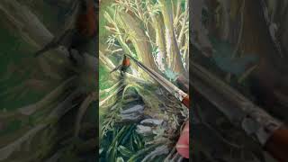 Painting a cute little Gouache Robin on this Ophelia commission ✨ full videos on my channel!