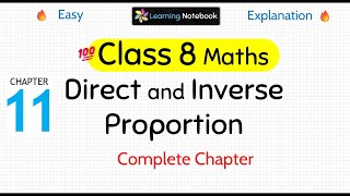 Class 8 Maths Direct and Inverse Proportion | Class 8 maths chapter 11 direct and inverse proportion