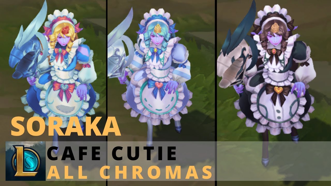 Cafe Cutie Soraka All Chromas - League of Legends - YouTube