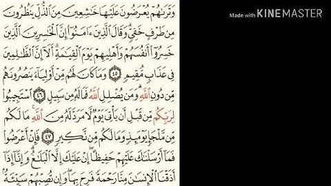 سورة الشورى - من آية ( ٤٥ ) إلى آخرها آية ( ٥٣ ) - للقارئ : أحمد بن علي العجمي .