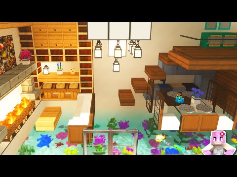Casa moderna en Minecraft con acuario en el suelo #59 | Tutorial de construcción y decoración fácil @MiroteyBlancana