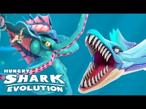 NEW KRAKEN vs LOCH NESS MONSTER NESSIE (HUNGRY SHARK EVOLUTION)