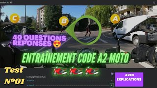 Entrainement au code A2 moto ETM 2024 (40 questions) test N°1 screenshot 1