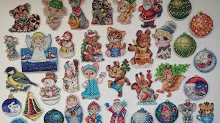картинка: #вышивка Мои 98 новогодних вышитых бисером и нитками игрушек)