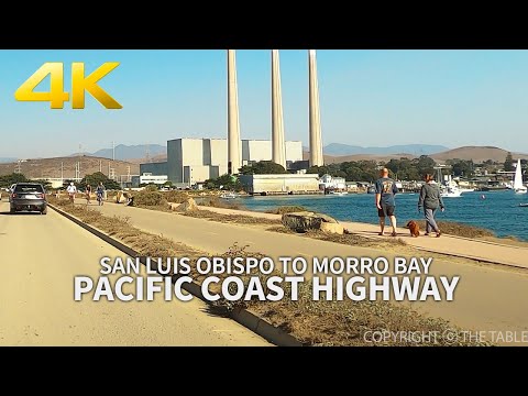 [4K] Driving Pacific Coast Highway - San Luis Obispo to Morro Bay, California, USA, Travel, 4K UHD