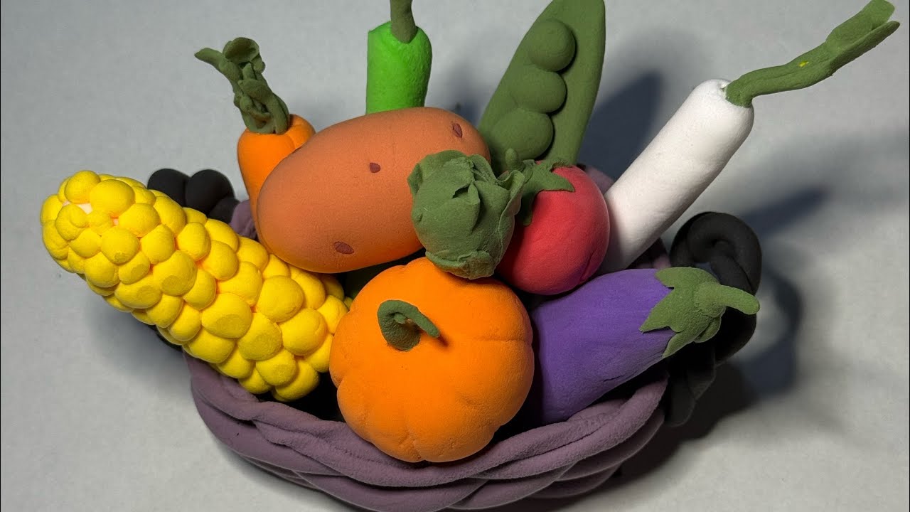 How To Make Foam Clay Basket | Easy Foam Clay Art | DIY Cute Craft | Mini Vegetables