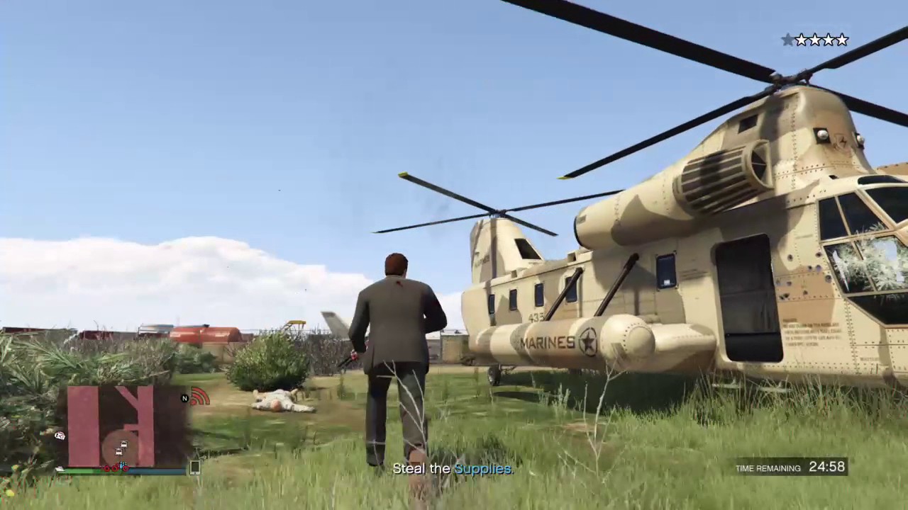 Gunrunning Resupply mission - tough Cargobob