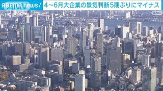 4～6月大企業の景気判断　5期ぶりにマイナス「自動車」で大幅悪化(2025年6月12日)