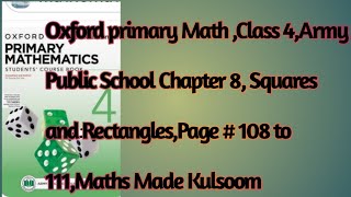 Square and Rectangle ,Math Chapter 8 Class 4 Army public School