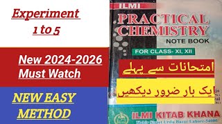 Solved 12 Chemistry Practical Notebook|| Experiment 1 to 5|| |Full Solution| |Punjab Board|