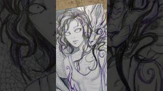 💜 Alt Girl with Japanese Dragon Abstract Illustration Speedpaint Creepy Mood Sketch Doodle Portrait 💜 Alt Girl with Japanese Dragon Abstract Illustration Speedpaint Creepy Mood Sketch Doodle Portrait