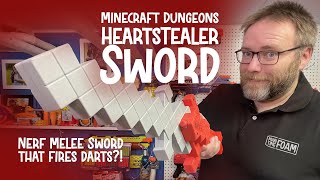 Nerf Minecraft Heartstealer Sword Review! It fires darts!