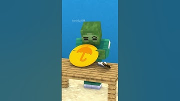 When Zombie IQ 999 Plays Squid Game Dalgona Candy | Minecraft Animation #shorts