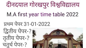 ddu exam date 2022 DDU Gorakhpur M.A B.A B.Sc time table 2022 Politics