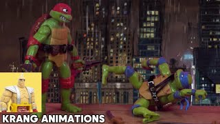 Raph beats up Leo TMNT Stop-Motion SHORT