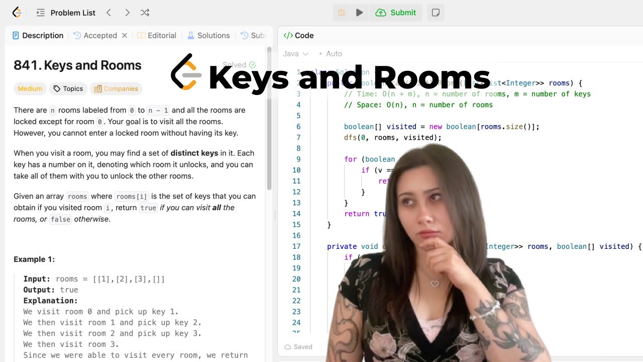 Keys and Rooms LeetCode - Java - YouTube