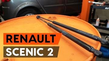 Cómo cambiar los muelle neumático maletero en RENAULT SCENIC 2 (JM) [VÍDEO TUTORIAL DE AUTODOC]