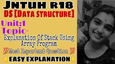 #jntuh #r18 #ds #datastructure #stack #implementation #using #array #program #very #important 👍💯😍