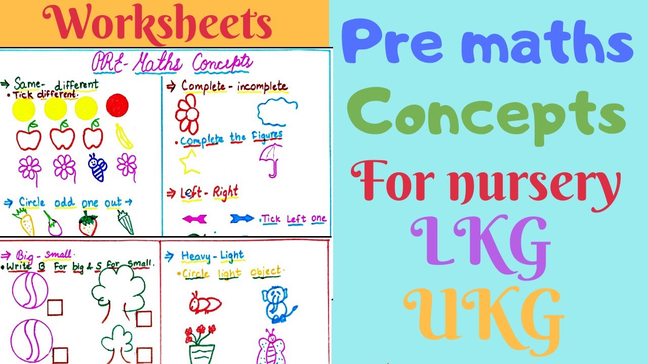 Big and Small Worksheet for Kids, Pre-Math Concepts