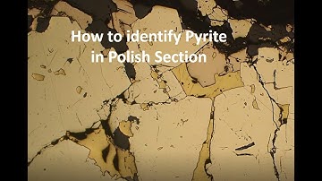 How to identify pyrite in polish section