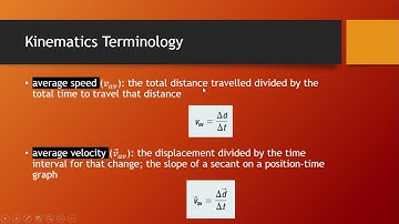 1.1 Motion and Motion Graphs