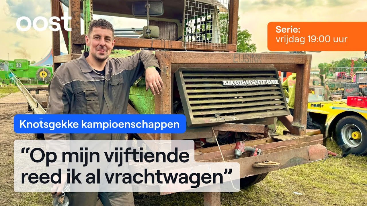 Onbenullige vrachtwagens beuken elkaar eraf in de Truckcross | RTV Oost