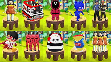 Tag with Ryan PJ Masks Catboy vs Squid Game Run Red Light Green Light Challenges -  Run Gameplay