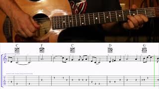 How To Play The Melody To Alabama Waltz By Hank Williams On Guitar With Tab