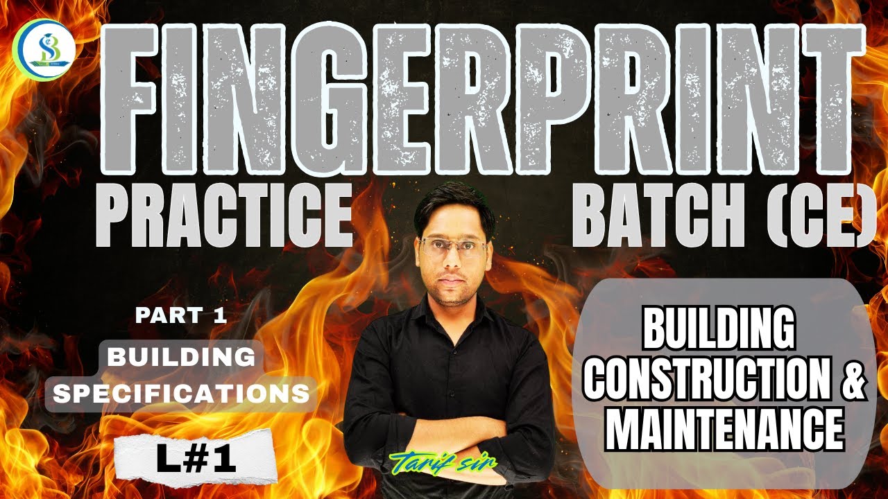 L 1 - Building Specifications - Part 1 | Building construction & maintenance 