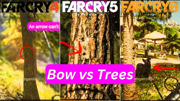 Arrow vs Tree Physics - Far Cry 3 vs Far Cry 4 vs Far Cry 5 vs Far Cry 6