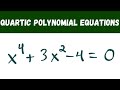 Quartic polynomial equations