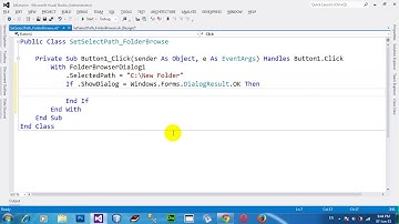How to set selected folder in FolderBrowserDialog in VB NET 2012