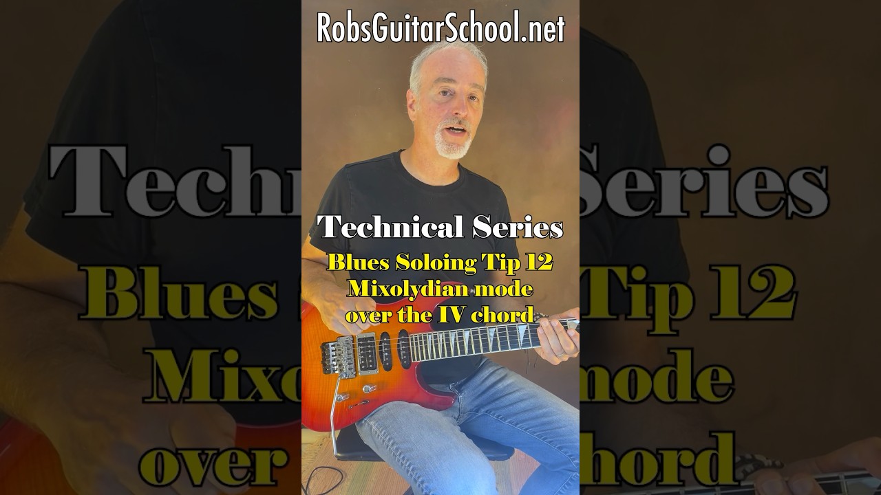 Blues Soloing Tip 12 - Mixolydian mode over the IV chord. #guitar, #tutorial, #bluesguitar